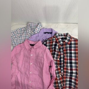 FOUR SHIRTS! Janie and Jack. Size 4. Long Sleeve Button Ups. No flaws noted!